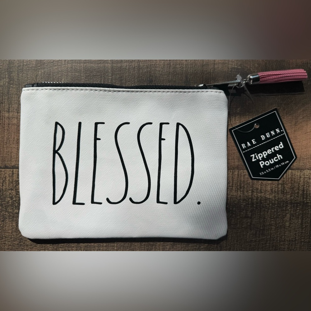 Rae Dunn zippered pouch | BLESSED.